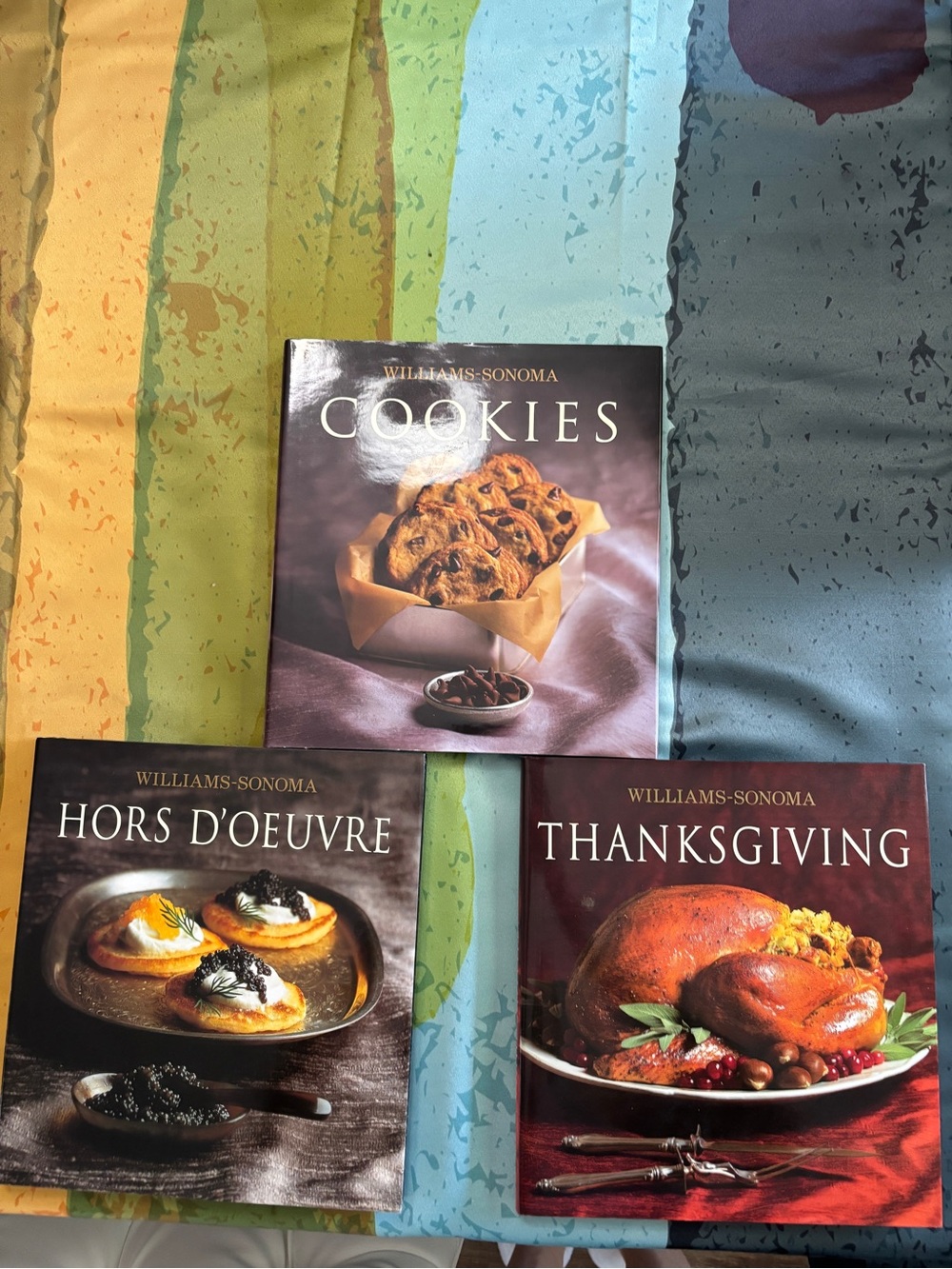 Sonoma Cookbook Trio - Brown & Burgundy Covers